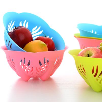 China Stored Household Kitchen Tools Sink Strainer Fruit Wash Basket Plastic Drain Basket for sale