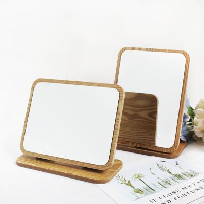 China Non-specific place around office desk folding makeup wooden mirror for sale