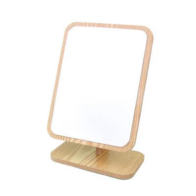 China Custom Manufacturers Wholesale Square/Oval Home/Round Assembled Wooden Desktop Makeup Mirror for sale