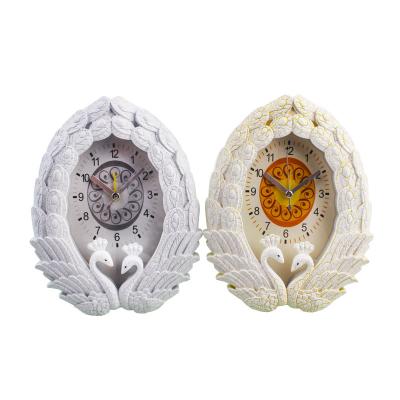 China Calendars Personalized Creative Peacock Shape Desktop Alarm Clock for Decoration Home Kids Room for sale