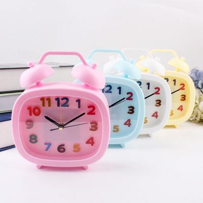 China Calendars Personality Square Color Wall Hanging Creative Alarm Clock for Home Decoration Children's Room for sale