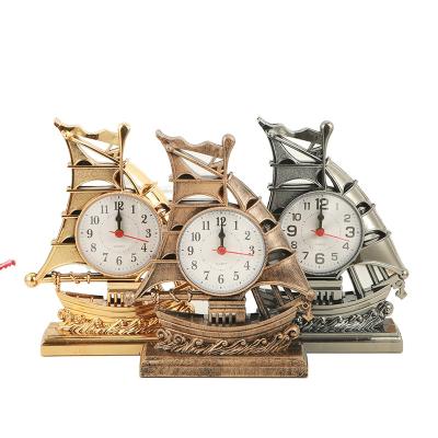 China Vintage Sailboat Shaped Alarm Clock for Home Decoration Kids Room Fashion Personality and Creativity for sale