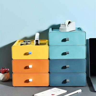 China Multi-Layer Finishing Box Office Stationery Stackable Office Stationery Storage Box Sundries Cosmetics Storage Box Drawer Finishing Box for sale