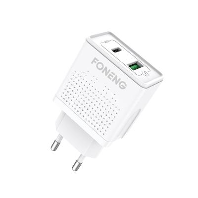 China FONENG Mobile Phone QC Fast Charging and Data Cable Set Dual USB Palladium Palladium Fast Charging Phone Charger for sale