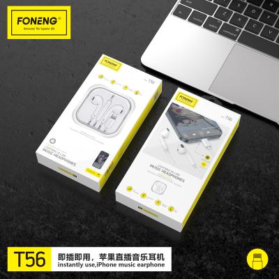 China High Quality Type-C Port Music Price Nice In-Ear FONENG T56 Earphone for sale