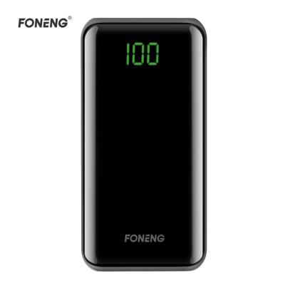 China New FONENG fast power support charging Q12 full-page fast power bank dual usb output 10000 mAh for sale