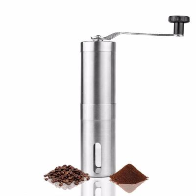 China Tranditional Coffee Grinder Ceramic Core 304 Stainless Steel Hand Burr Mill Grinder Ceramic Corn Coffee Grinding Machine for sale