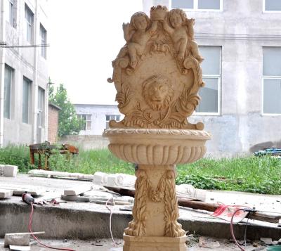 China Traditional Marble Garden Fountain Hand Carved Customized Marble Wall Fountain For Sale for sale