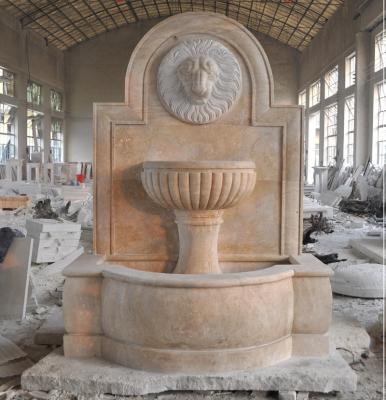 China Traditional Customized Marble Garden Fountain Hand Carved Wall Fountain Marble Wall Fountain for sale