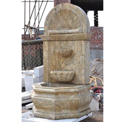 China Traditional Outdoor Garden Decoration Handmade Natural Marble Customized Marble Wall Fountain for sale