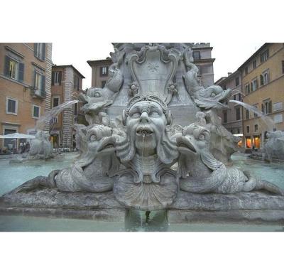 China Customized large nature stone marble fountain garden decoration traditional marble water fountain for sale