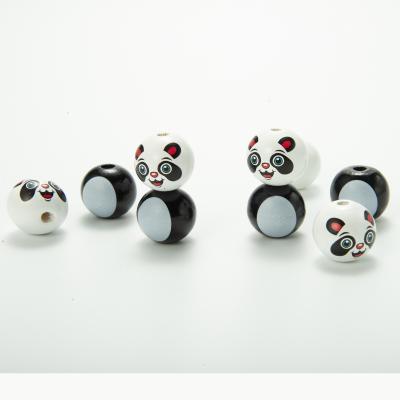 China 0.5-3CM Bead Size Animal Wood Beads Panda and Fox Loose Beads From Beads Ideal for Crafts Clothingand DIY Projects for sale