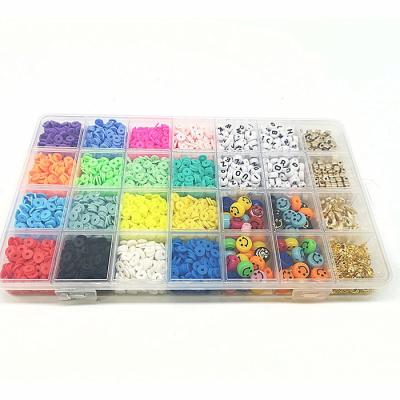 China Jewelry Making DIY Crafts Handmade 3500pcs 6mm Clay Beads With Letters Fashion Woman Bracelet Handmade Set Packing Beads for sale