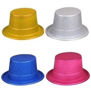 China Customized Shape Magician Performed Hat Halloween Lincoln Hat With Glitter Powder Jazz Top Hat for sale