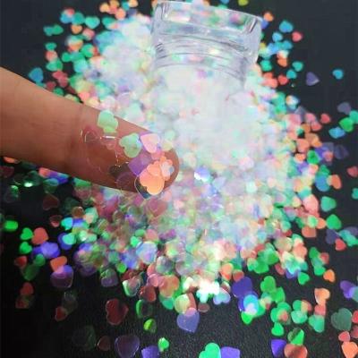 China Glitter Heart Valentine's Day Heart Lover Confetti Sprinkles Big Small Mixes Heart Shape for Wedding Gathering Supplies for sale