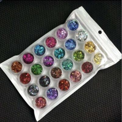 China Polyester Solvent Resistant Glitter for Other Holiday Supplies in a Colorful Assortment of Colors for sale