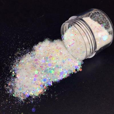 China Shiny Metallic Glitter Powder Excellent Nail Art Effect with Rainbow Glitter Mixed 24 Colors Brightness Rainbow Mixed for sale