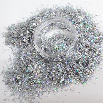 China Polyester Resistant Solvent Irregular Bulk Glitter Fragment Glitter Cut Flakes Nail Art Supplies for Mother's Day Ramadan for sale