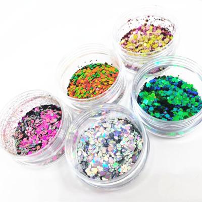 China Chameleon Color Changing Glitter for Eye Face Crafts Nails Mix of Chunky Color Shifting Glitter for sale