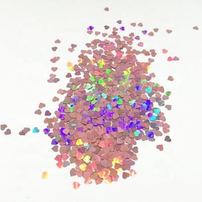 China Valentine's Day Red Hearts Glitter Confetti for Wedding Decor and Other Holiday Supplies Polyester Material for sale