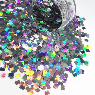 China Polyester Logo Puzzle Glitter Shape The Essential Product for Other Holiday Supplies for sale