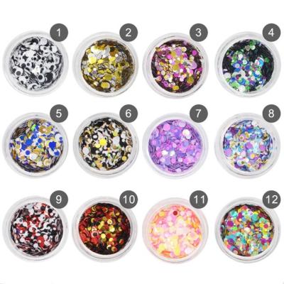 China Thanksgiving Occasion 1mm2mm3mm Free Sample Dot Sequins Mix Glitter for Nail Face Body for sale