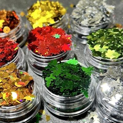 China Resistencia a altas temperaturas 180-200°C Graduación Oportunidad 6 forma de pétalo Brillo para la hoja de arce del cactus y los anteojos en venta