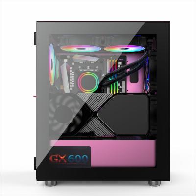 China With Fan Best Selling OEM Micro Desktop Computer Case With Side Panel Window for sale