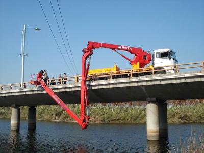 China Het Type van Dongfeng6x4 Emmer het Materiaal van de Bruginspectie, Platform 16m 270HP van de Bruginspectie Te koop