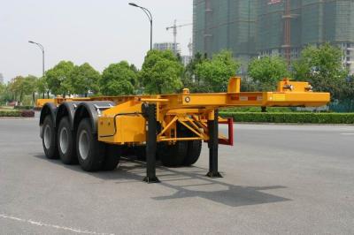 China 20ft skelettartige oder Flachbettbehälter-Anhänger-Fahrgestelle im LKW-halb Anhänger zu verkaufen