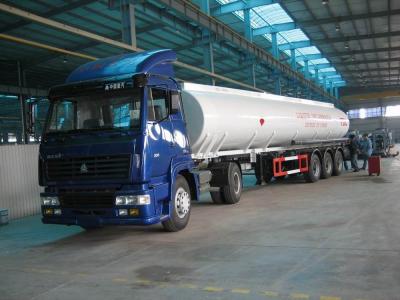 China Chemical Liquid Tank Truck High Strength Steel Semi Trailer 35500L / 40500L for sale