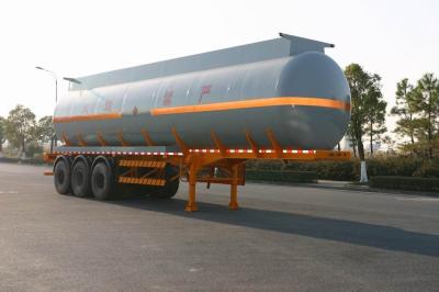 China Chemical Liquid Tank Truck Semi Trailer With 3 Bpw Axle , Steel Aluminum for sale