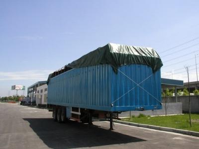 China Dual-Loop Air Brake System 3 Axles Van Semi Trailer for sale