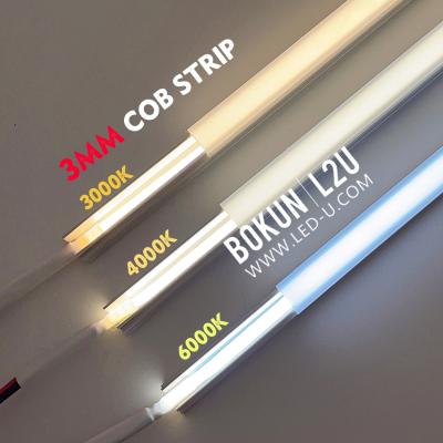 China Other Cheap BOKUN 480led Profile 5mm 4mm 5m Car Wholesale Aluminum Cob CRI90 Ambient Led Strip Light Ultra Thin Cheap 3mm Narrow Ceiling Light for sale