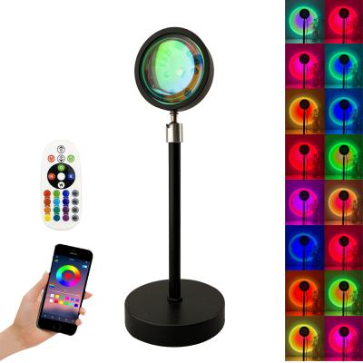 China Modern BOKUN RGB Amazon APP Trippod Sponge Sunset Lamp RGB Projector Remote Control Sunset Lamp for sale