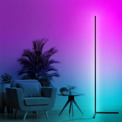 China Free Shipping Modern Wall Led Standing Floor Lamp Music RGB Remote Corner Floor Lamp for sale