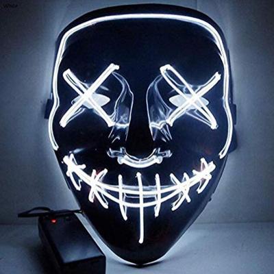 China PP Plastic BOKUN Dropship Led Mask Halloween With Battery Box Only for sale