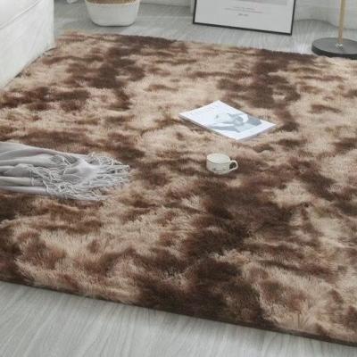 China Luxury Shag Rug Blanket Living Room Anti-Slip Ultra Soft Fluffy Area Rugs Non-Slip Tie-Dye Floor Mat For Bedroom for sale