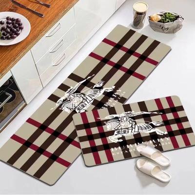 China Washable Modern Floor Covers 3d Printing Designer Indoor Door Mat Custom Rubber Kitchen Rug And Mat for sale