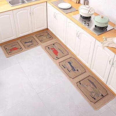 China 50x80cm Size Washable Modern Anti Slip Rubber Mat For Kitchen for sale