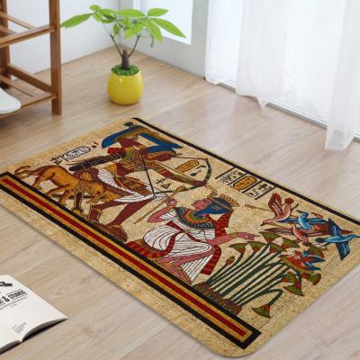 China Size Washable Egyptian Style 60x90cm PVC Foot Mat Empty Pressing Door Mat for sale