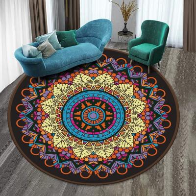 China Fashion Household Style 3D Washable Rugs Printed Art Carpet Mandala Blanket for sale