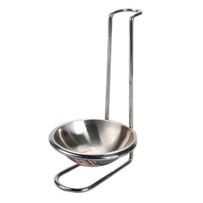 China Sustainable 304 Stainless Steel Kitchen Soup Spoon Holder Iron With Chrome Dish , Soup Shell Holder for sale