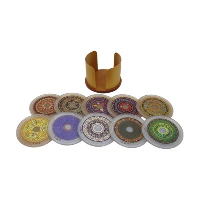 China Sustainable New Arrival Quality 10Pcs Strip Coasters Sets Custom Made Coasters For Beverage for sale