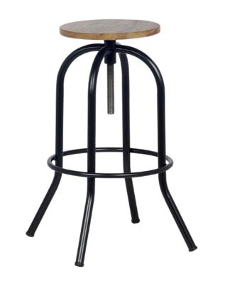 China Eco-friendly modern bar chair metal high seat wood bar stool for wholesale for sale