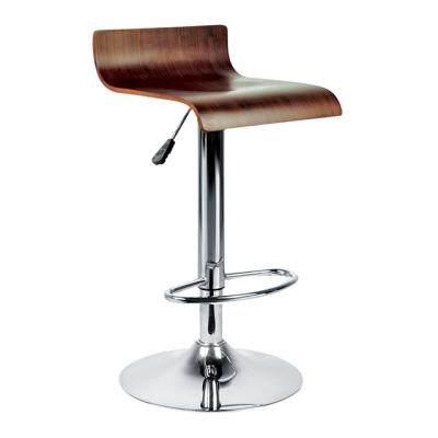 China Modern Height Square Modern Wood Bar Stool Adjustable Swivel Dining Bar Chair for sale