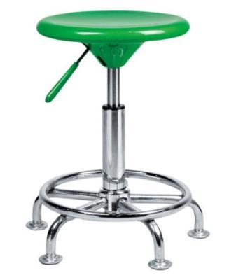 China Modern Furniture Simple Design Green ABS Bar Stool With Adjustable Seat And Footrest for sale