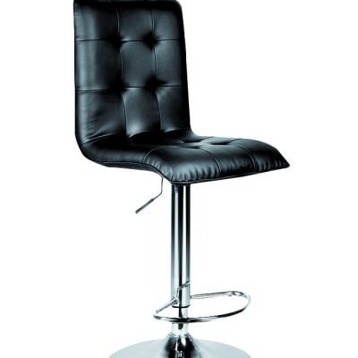 China Contemporary Style PU Bar Stool Modern Simple Leather Back for sale