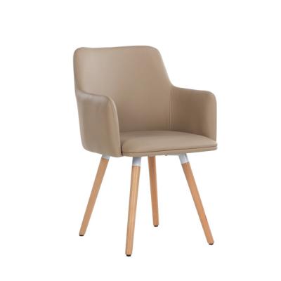 China Dining Chair Nordic Modern Style Wooden Legs Fabric Hotel Chair For Living Room for sale