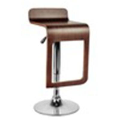 China Modern Contracted And Fashionable Design Wooden Seat And Footrest Bar Stool With Metal Base for sale